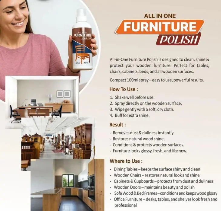 All In One Furniture Polish 450 gm Pack of 3 mxf3h1-4f