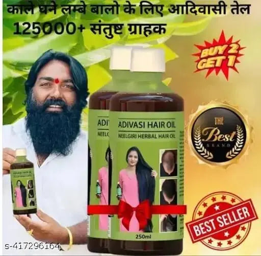 Adivasi Neelgiri Herbal Hair Oil 125ml Each mxf3h1-4f