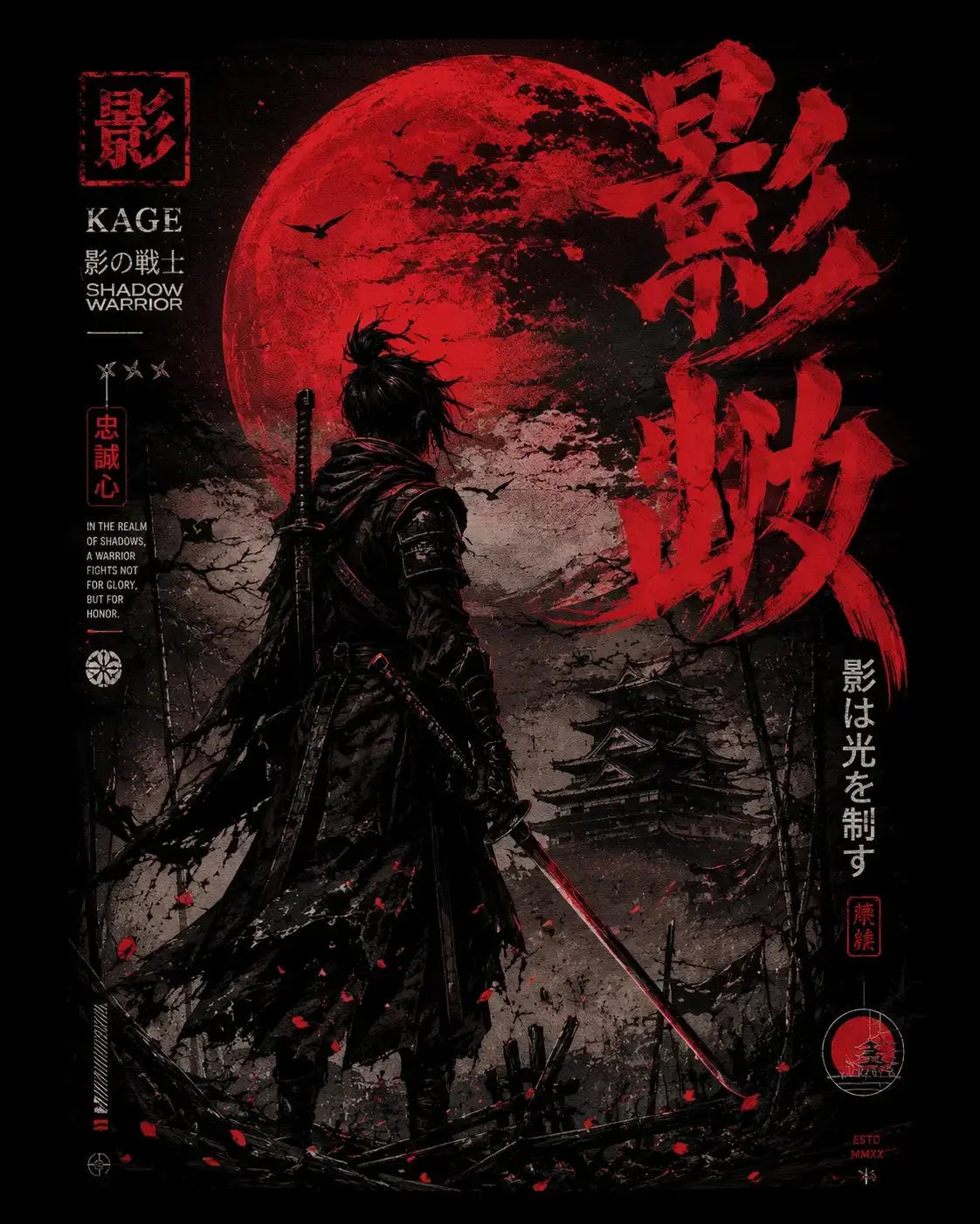 Kage Anime Oversized T-Shirt - Tejank Store