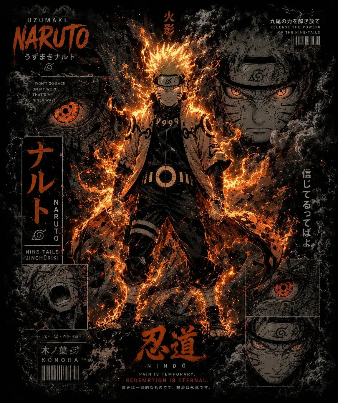 Naruto Oversized Tshirt - Tejank Store