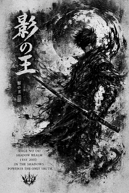 Shadow Samurai Oversized T-Shirt – Dark Anime Streetwear Tee - Tejank Store